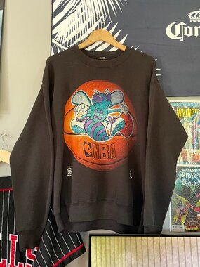 Vintage Nutmeg Mills Charlotte Hornets Crewneck